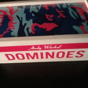 Andy Warhol Dominoes Set - Blue, Teal & Red Pattern